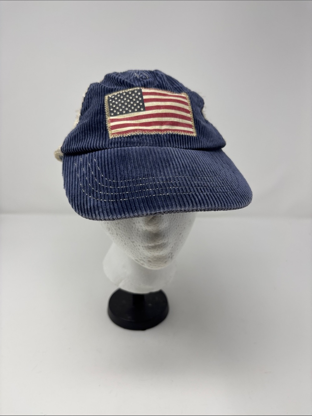 Polo Ralph Lauren hat vintage one size corduroy blue